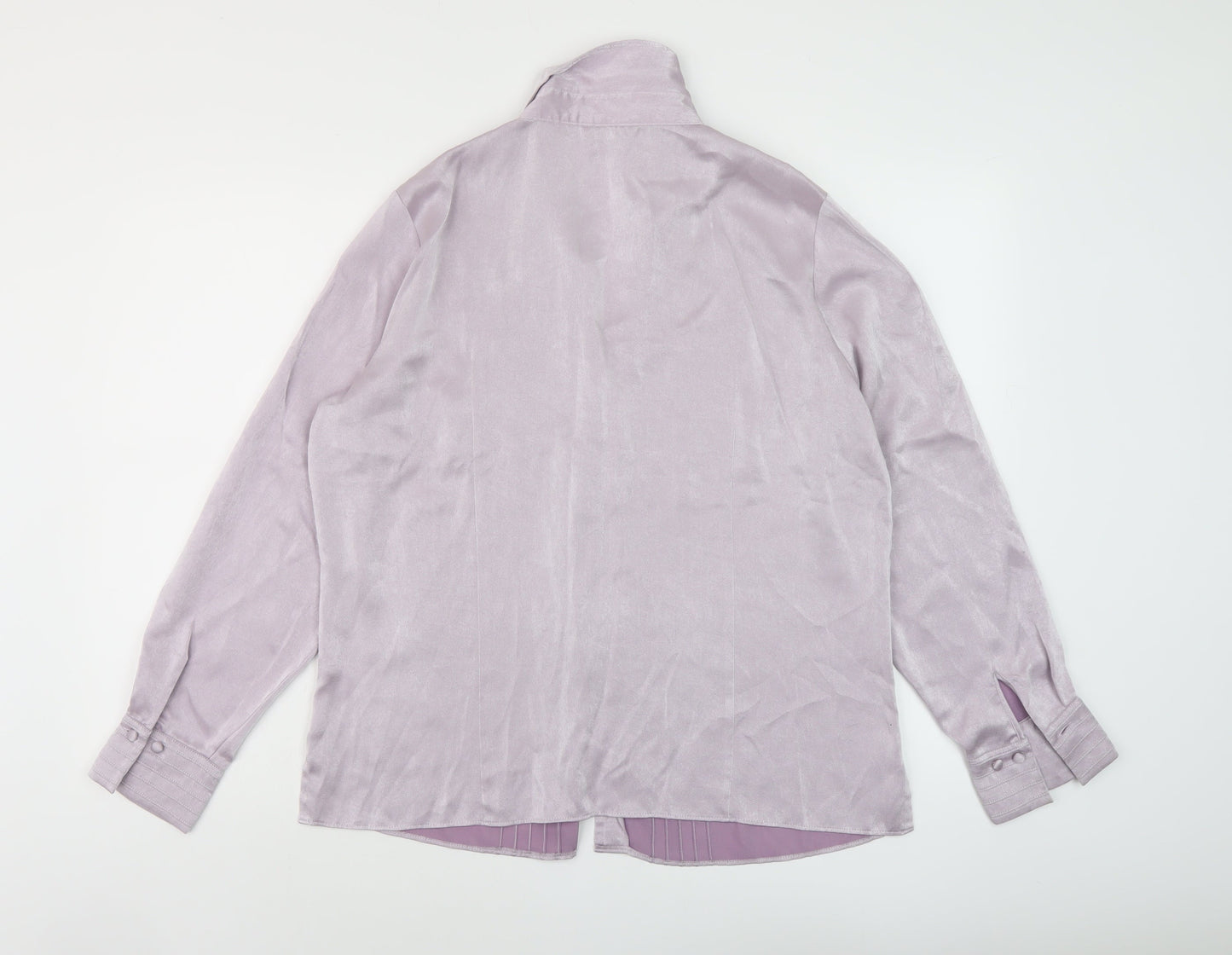 Marks and Spencer Womens Purple Polyester Basic Blouse Size 16 V-Neck
