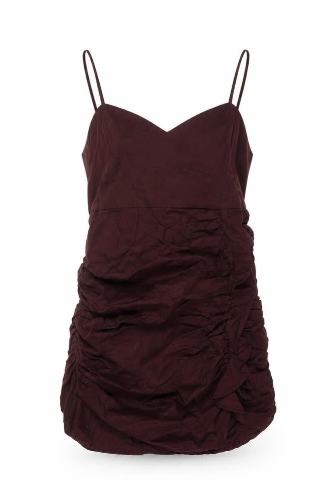 Zara Womens Brown Linen Mini Size L Sweetheart Zip