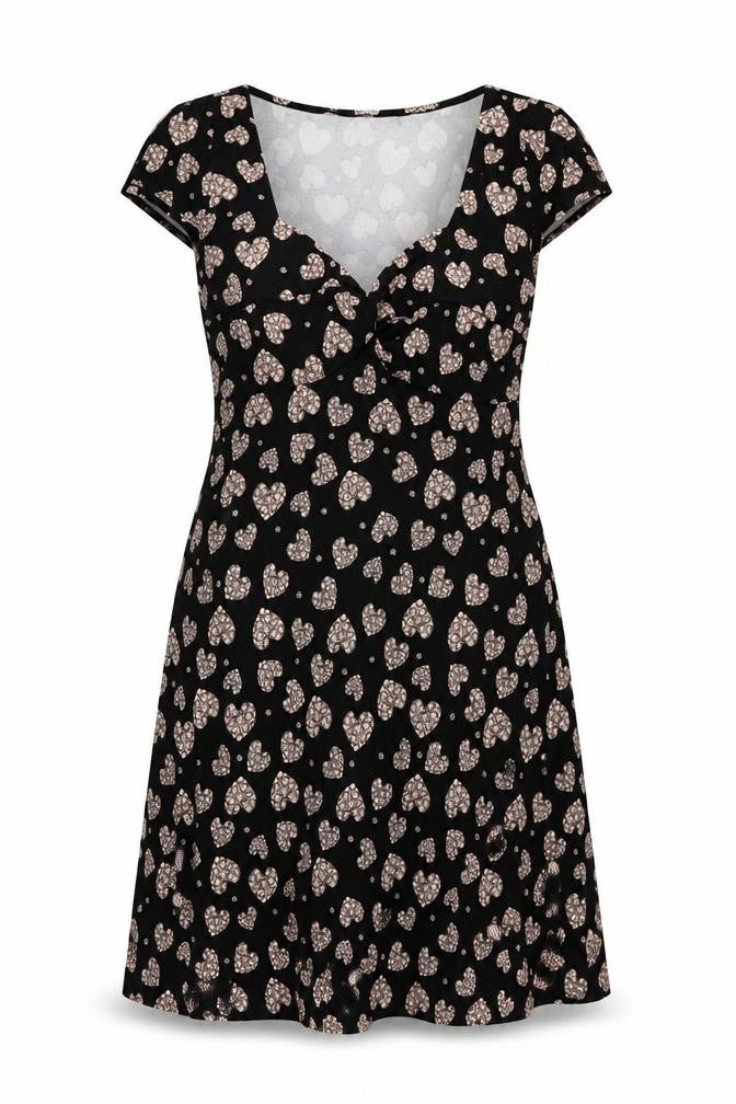 Dorothy Perkins Womens Beige Geometric Cotton A-Line Size 14 V-Neck Pullover