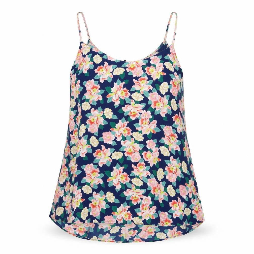 Oasis Womens Multicoloured Floral Polyester Basic Tank Size 8 Round Neck