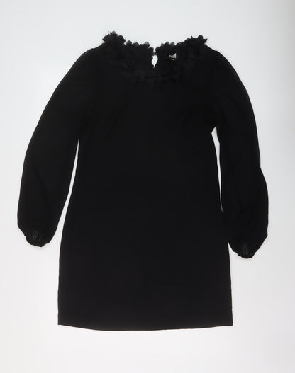 Osis Womens Black Polyester A-Line Size 10 Round Neck Zip