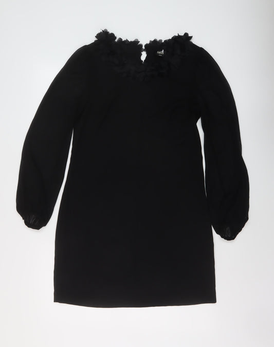 Osis Womens Black Polyester A-Line Size 10 Round Neck Zip