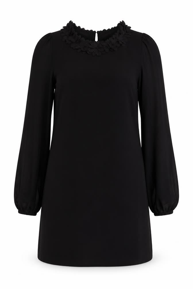Osis Womens Black Polyester A-Line Size 10 Round Neck Zip