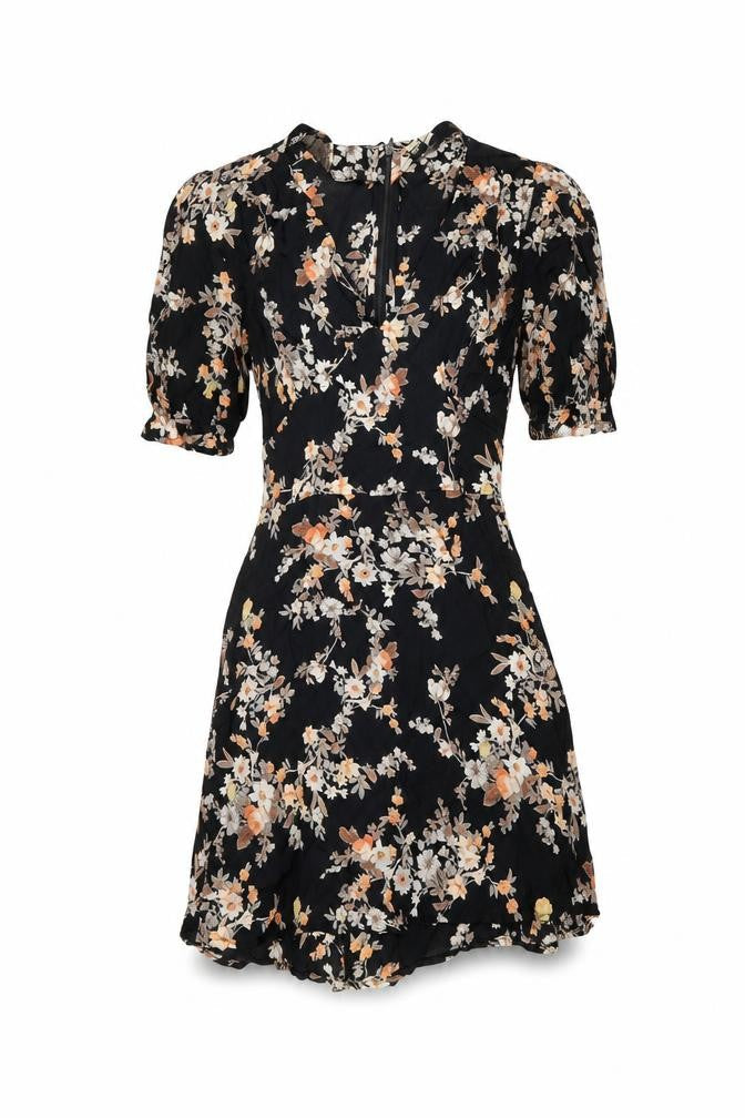 Miss Selfridge Womens Multicoloured Fair Isle Viscose A-Line Size 4 V-Neck Zip - Belted