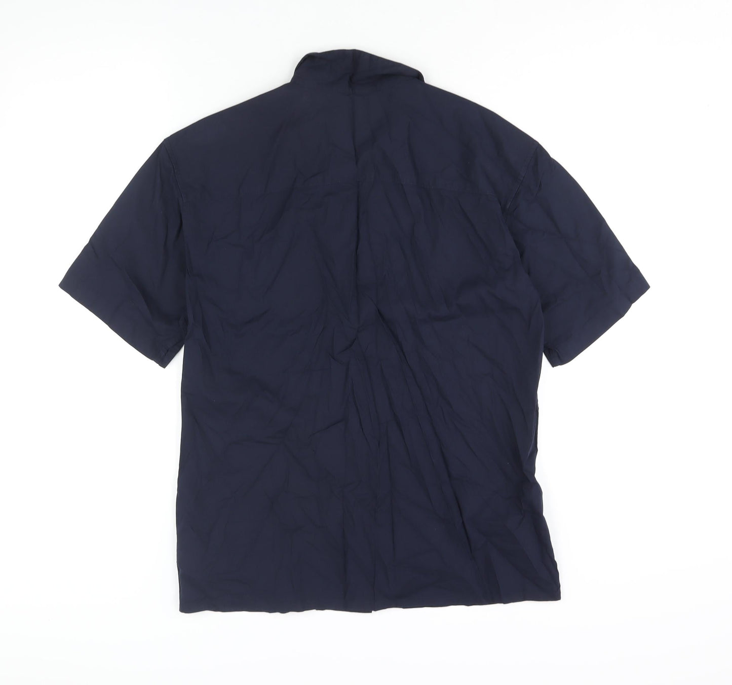 Uniqlo Mens Blue Cotton Button-Up Size S Collared Button