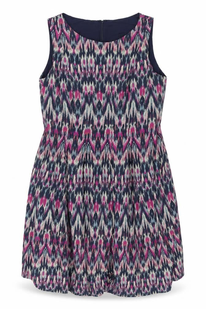 Monsaoon Womens Multicoloured Geometric Viscose Shift Size 20 Round Neck Zip