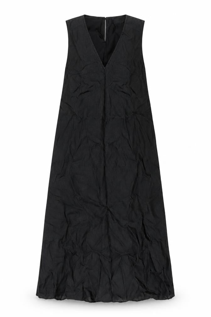 The Leaf Closet Womens Black Polyester Shift Size S V-Neck Button