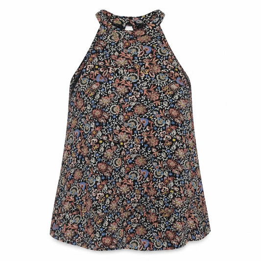 New Look Womens Multicoloured Geometric Polyester Camisole Blouse Size 8 Round Neck - Floral Print