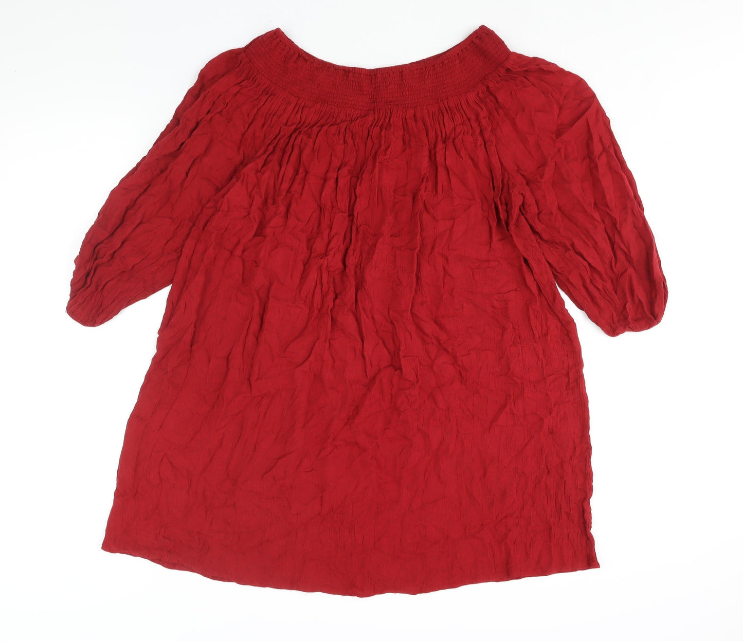 Sfera Womens Red Polyester Mini Size M Boat Neck Pullover