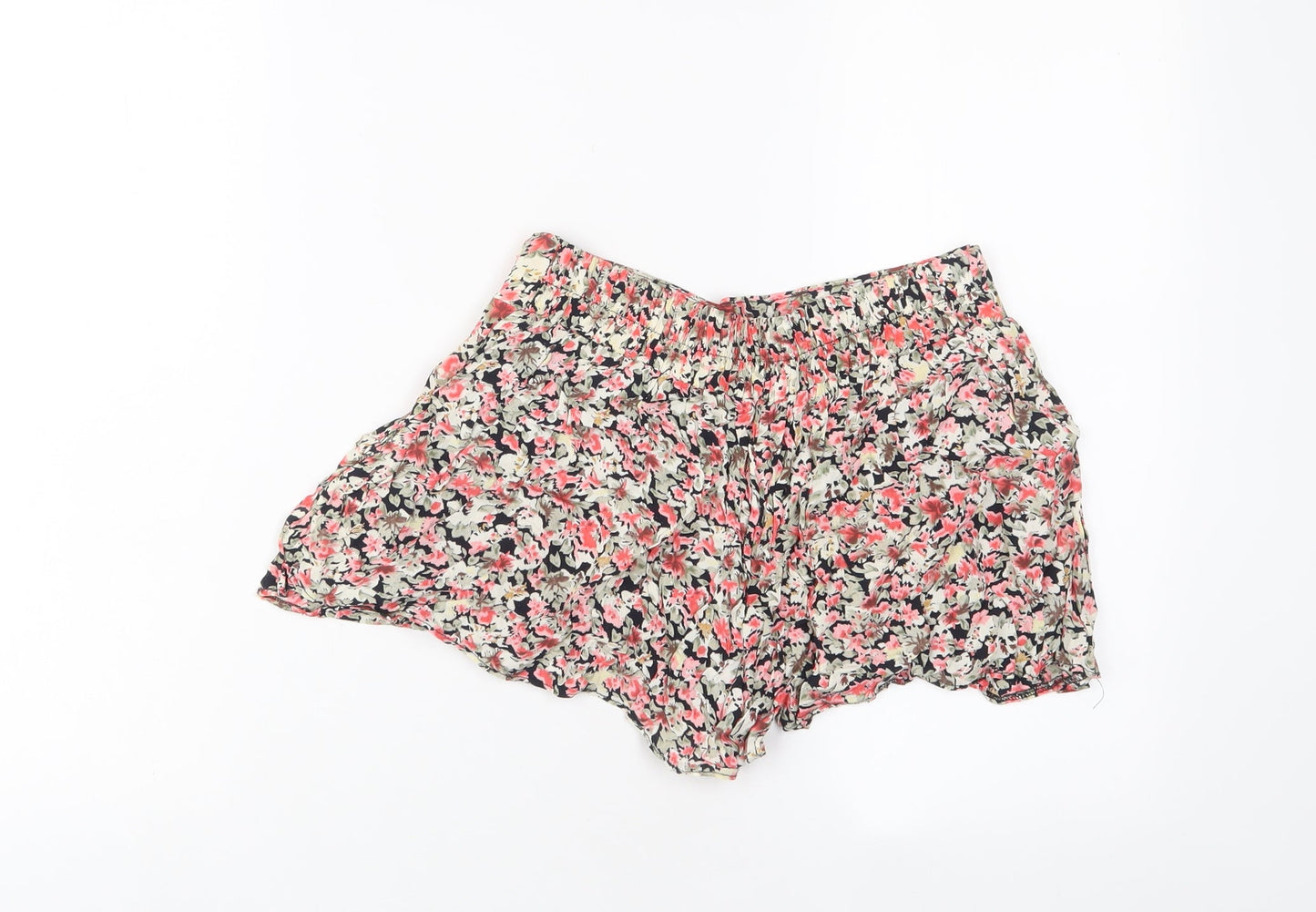 Innocent Womens Multicoloured Floral Viscose Basic Shorts Size XS Regular Pull On