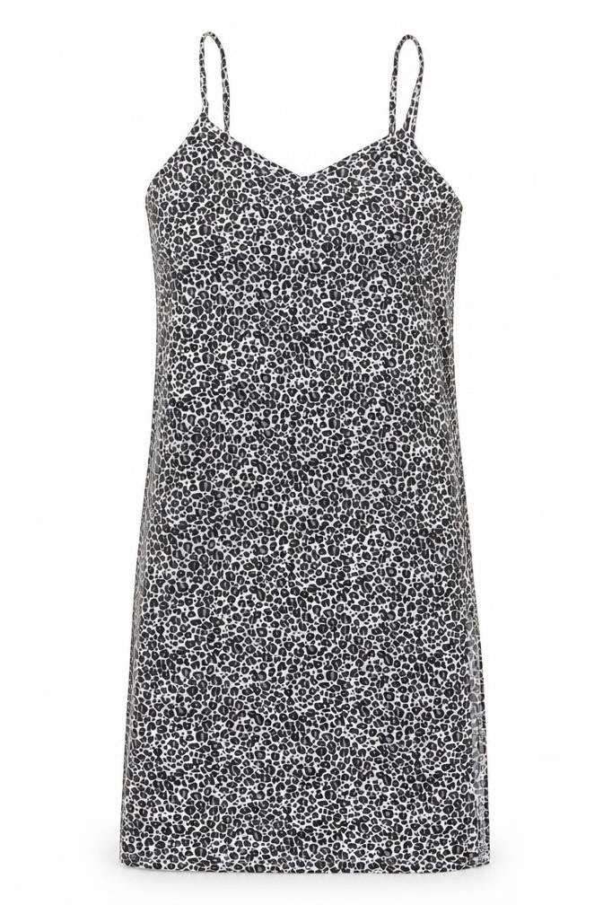 Per Una Womens Grey Animal Print Polyester A-Line Size 10 V-Neck Pullover