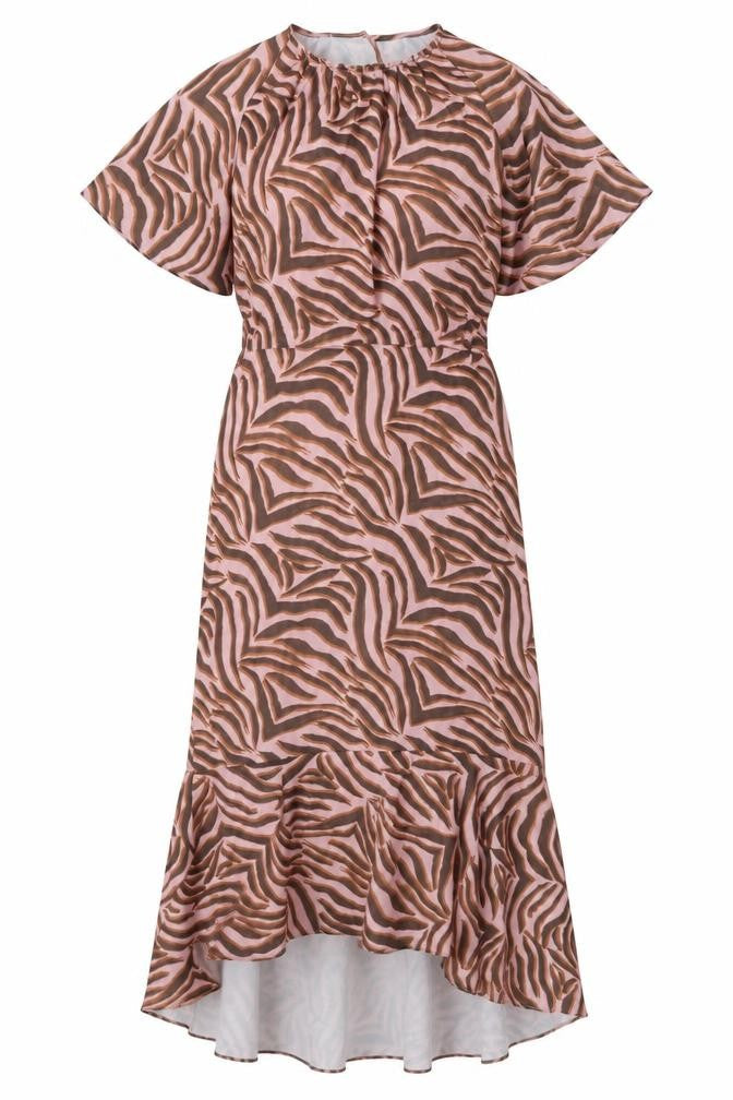 Chi Chi Womens Multicoloured Geometric Polyester A-Line Size 10 Crew Neck Button