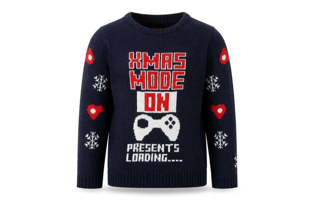 Ridge & Co Boys Blue Crew Neck Acrylic Pullover Jumper Size 8-9 Years Pullover