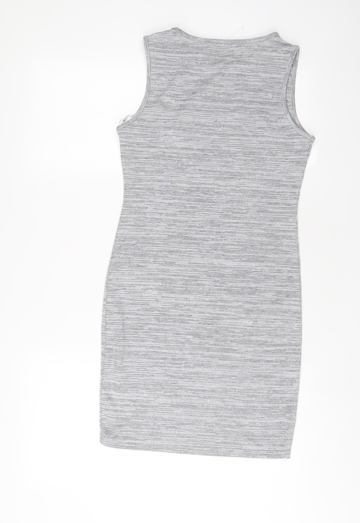 Select Womens Grey Polyester Bodycon Size 10 Crew Neck Pullover