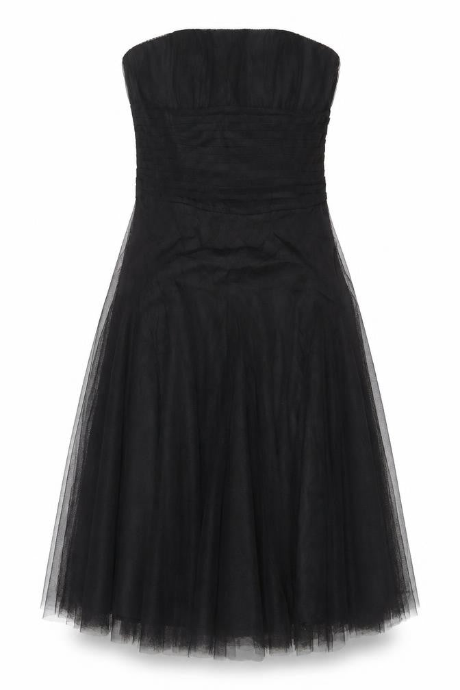 Monsoon Womens Black Polyester A-Line Size 14 Sweetheart Zip