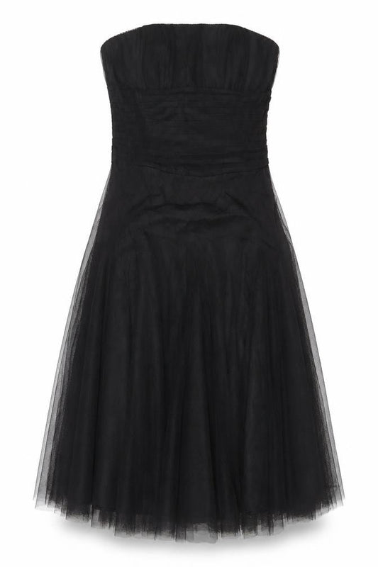 Monsoon Womens Black Polyester A-Line Size 14 Sweetheart Zip