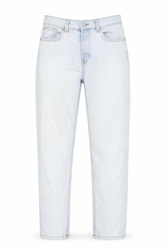 Denim & Co. Womens Blue Cotton Blend Straight Jeans Size 10 L26.5 in Regular Zip