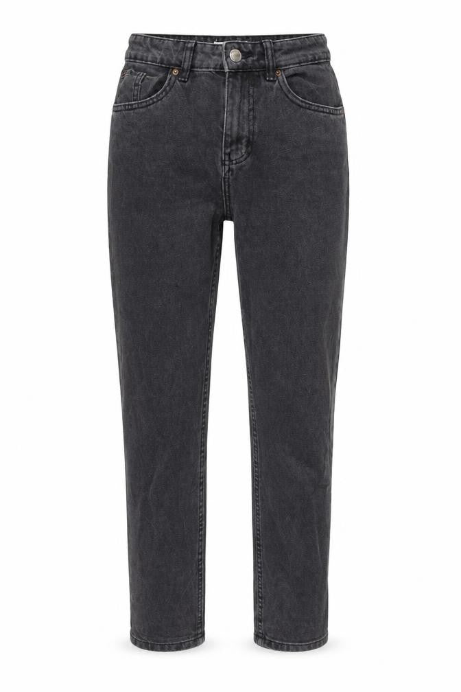 Denim & Co. Womens Grey Cotton Straight Jeans Size 6 L25 in Regular Zip