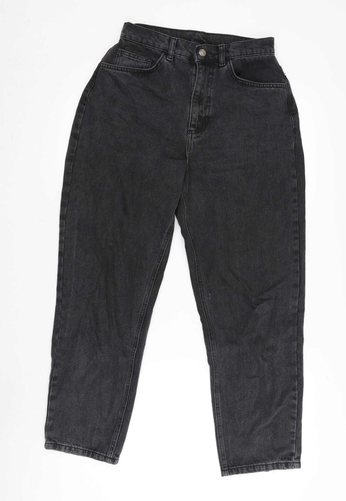 Reclaimed Vintage Womens Grey Cotton Blend Straight Jeans Size 26 in L27 in Regular Zip