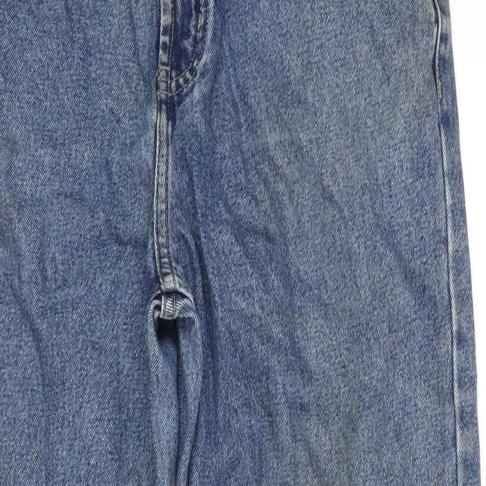 Denim & Co. Mens Blue Herringbone Cotton Straight Jeans Size 34 in L30 in Regular Zip