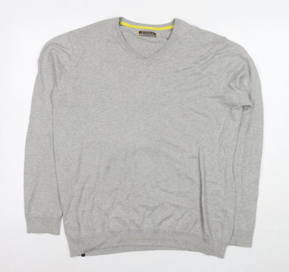 Decathlon Womens Grey V-Neck Polyester Pullover Jumper Size L