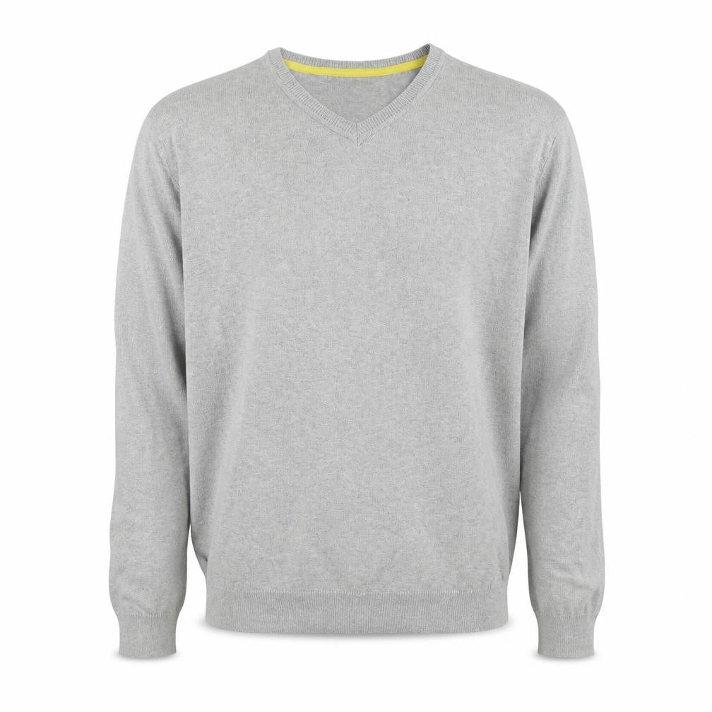 DECATHLON Womens Grey V-Neck Polyester Pullover Jumper Size L