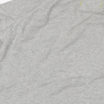 Decathlon Womens Grey V-Neck Polyester Pullover Jumper Size L