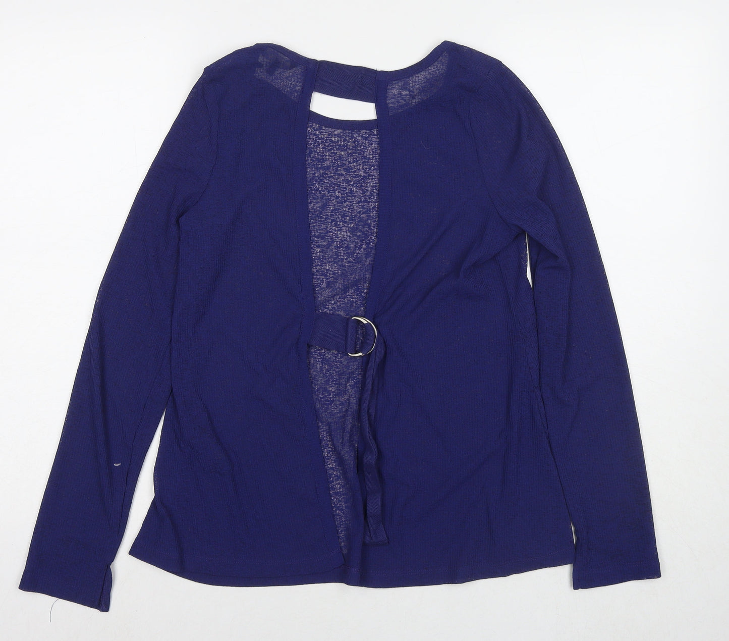 NEXT Womens Blue Round Neck Polyester Pullover Jumper Size 10