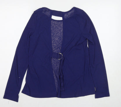 Next Womens Blue Round Neck Polyester Pullover Jumper Size 10