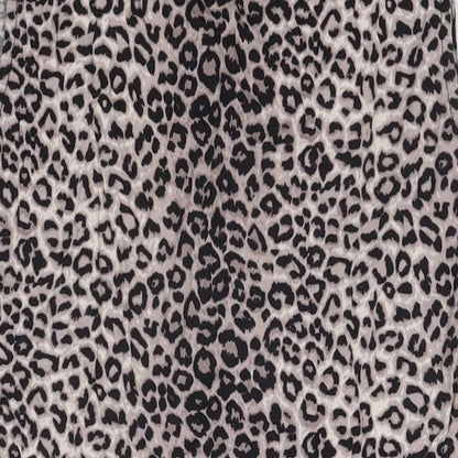 Oasis Womens Beige Animal Print Polyester Basic T-Shirt Size S Round Neck