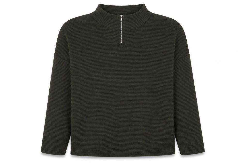 New Look Womens Green Polyester Pullover Sweatshirt Size 14 Pullover - Ribbed