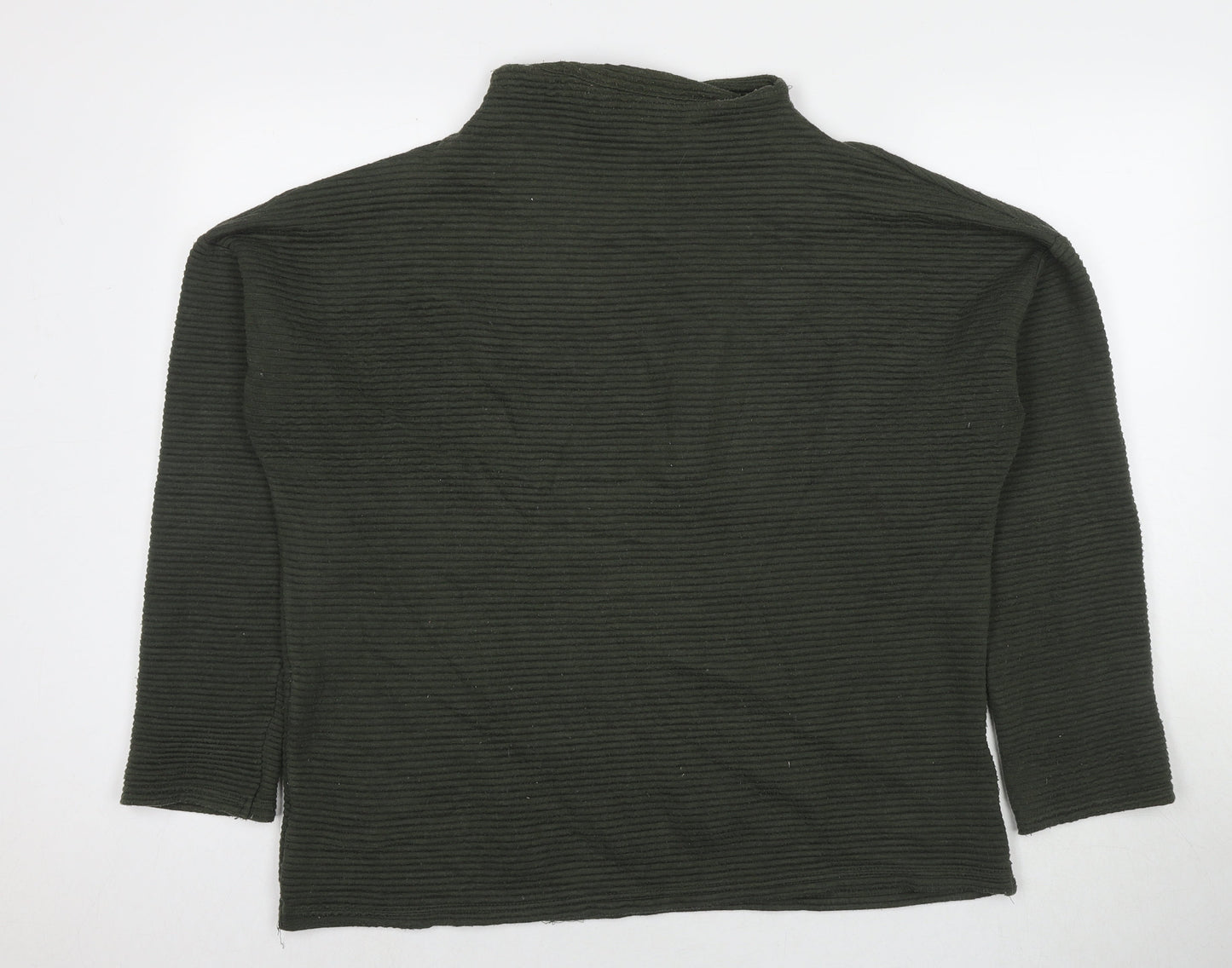 New Look Womens Green Polyester Pullover Sweatshirt Size 14 Pullover - Ribbed