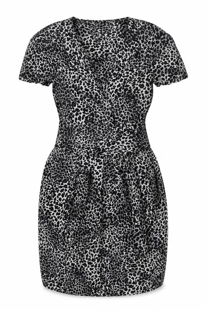 Aeff Womens Black Silk A-Line Size 8 V-Neck Zip