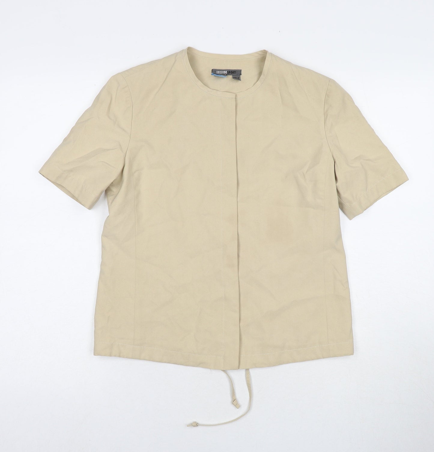 Episode Womens Beige Jacket Size 8 Button