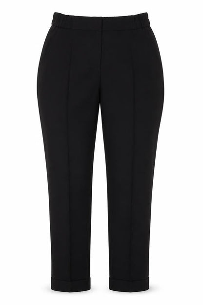 Next Womens Black Polyester Trousers Size 6 L27 in Regular Zip