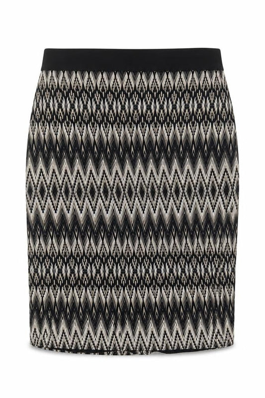 Marks & Spencer Womens Multicoloured Geometric Cotton A-Line Skirt Size 10 Zip