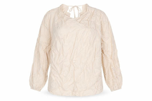 Marks and Spencer Womens Ivory Cupro Basic Blouse Size 12 Round Neck