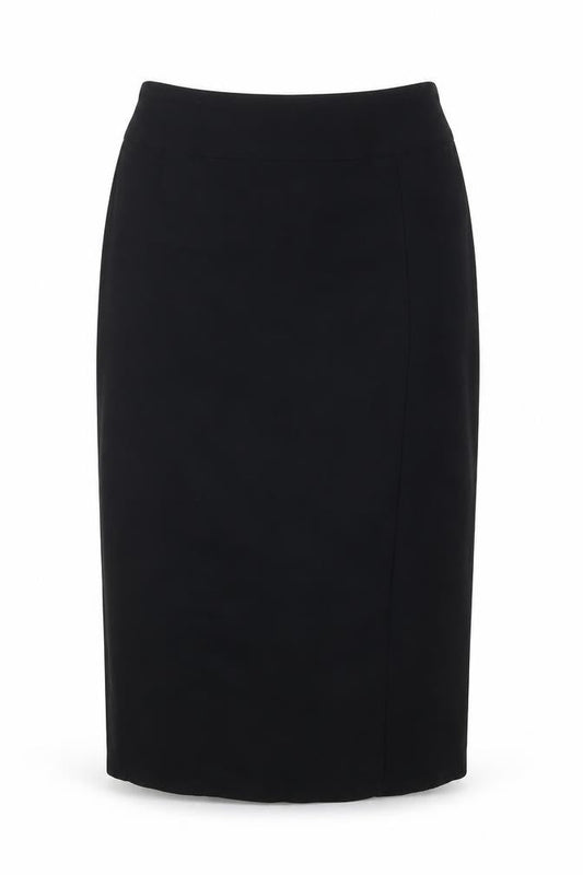 Marks & Spencer Womens Black Polyester Straight & Pencil Skirt Size 8 Zip