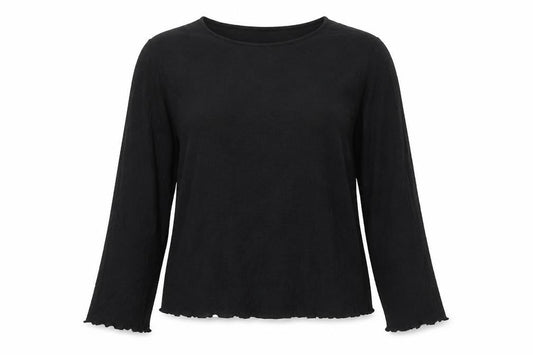 Marks and Spencer Womens Black Polyester Basic Blouse Size 14 Round Neck