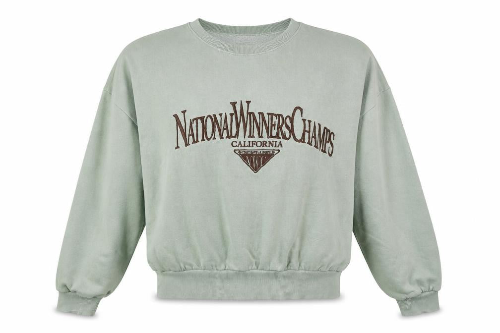 Pull&Bear Womens Green Cotton Pullover Sweatshirt Size L - NationalWinnersChmps