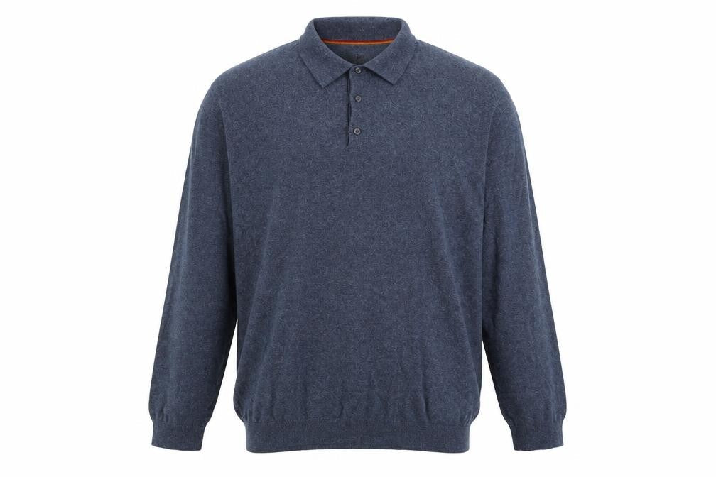 NEXT Mens Blue Cotton Pullover Sweatshirt Size 2XL - Button Up Neck