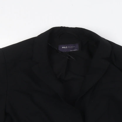 Marks & Spencer Womens Black Jacket Size 8 Button