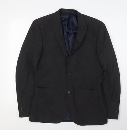 Next Mens Grey Polyester Jacket Suit Jacket Size 38 Regular