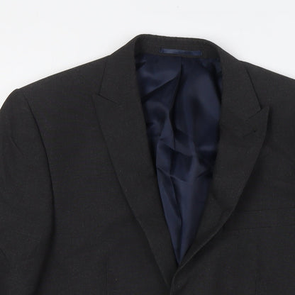 Next Mens Grey Polyester Jacket Suit Jacket Size 38 Regular