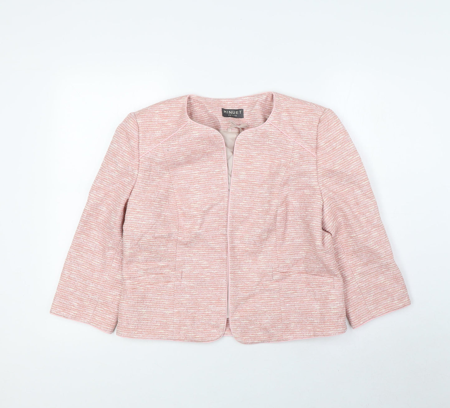 Minuet Petite Womens Pink Jacket Size 12