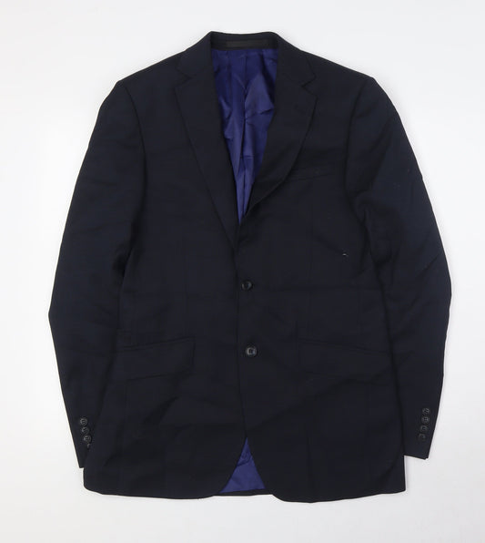 Marks and Spencer Mens Blue Wool Jacket Suit Jacket Size 38 Big & Tall