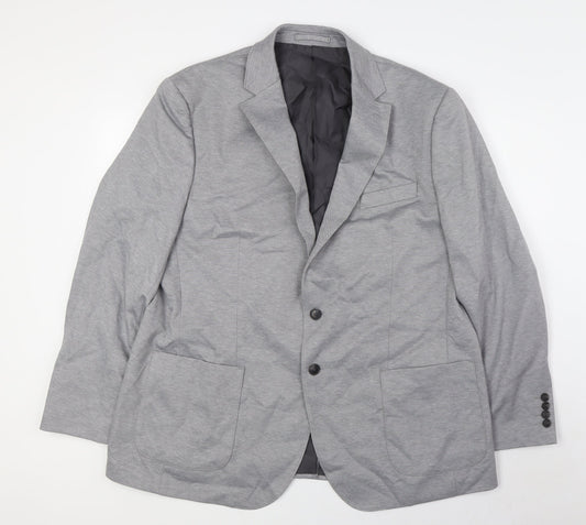 Marks and Spencer Mens Grey Polyester Jacket Suit Jacket Size 46 Regular