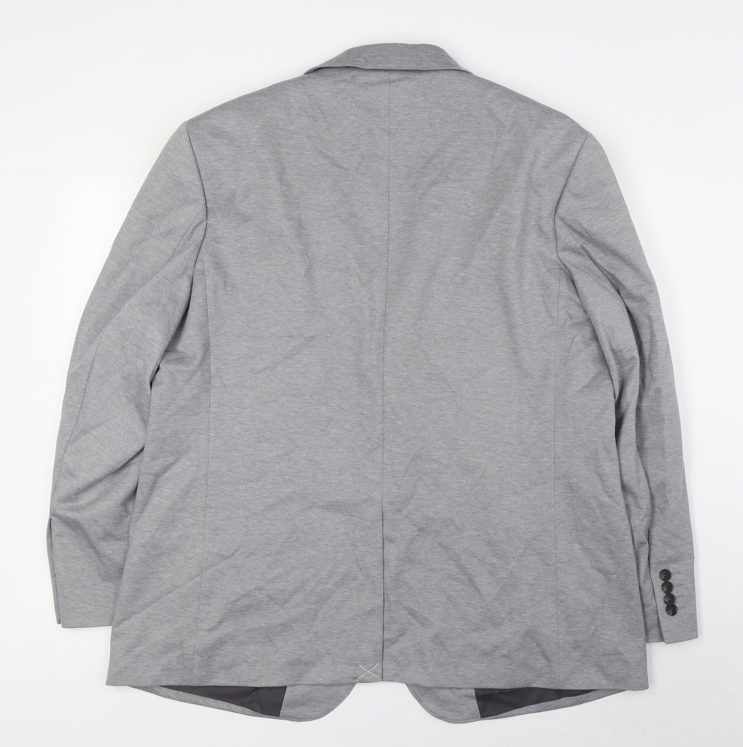 Marks and Spencer Mens Grey Polyester Jacket Suit Jacket Size 46 Regular