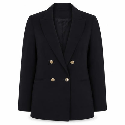 H&M Womens Black Jacket Blazer Size XS Button - Gold Effect Buttons