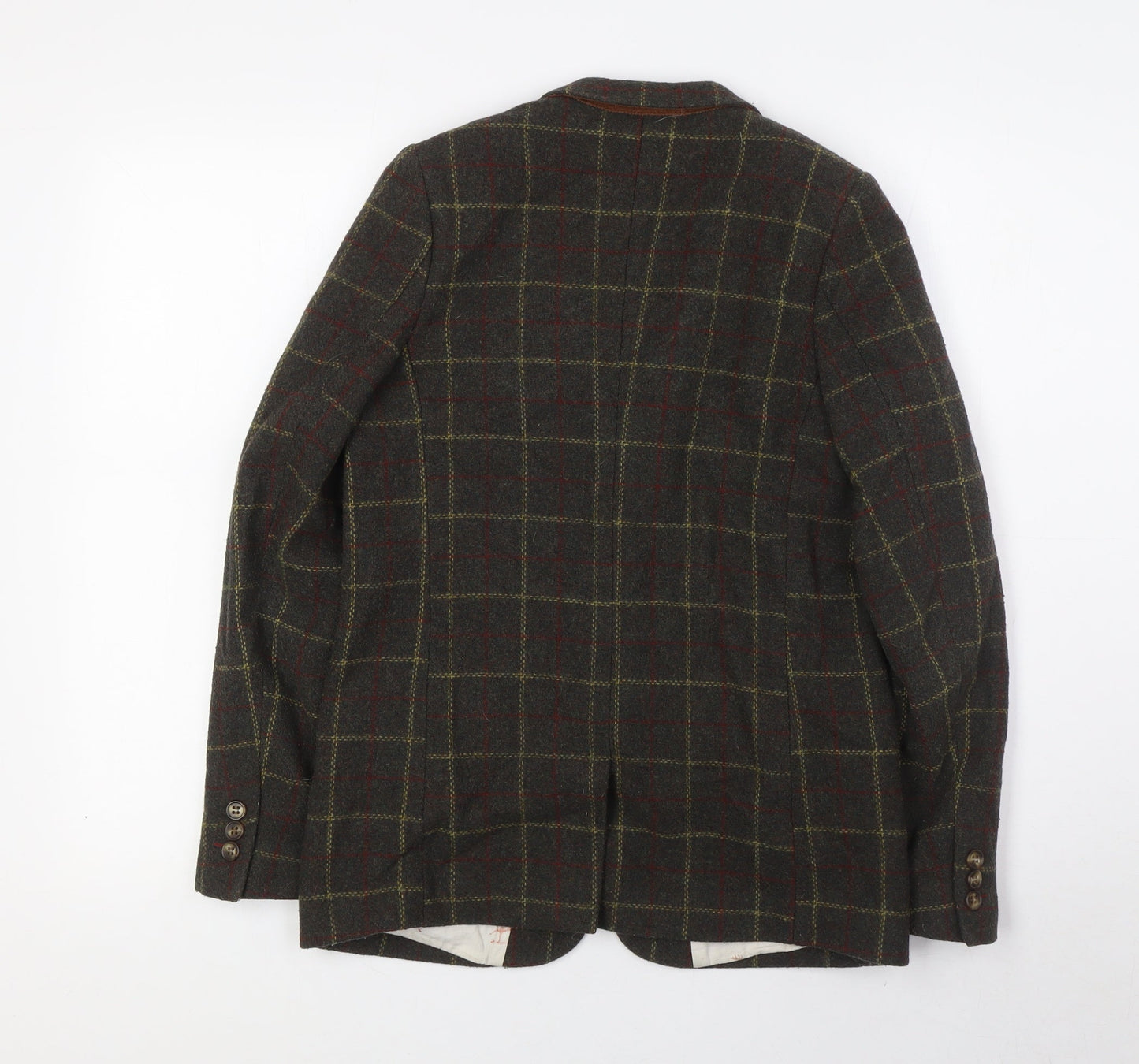 John Lewis Girls Green Check Jacket Size 12 Years Button